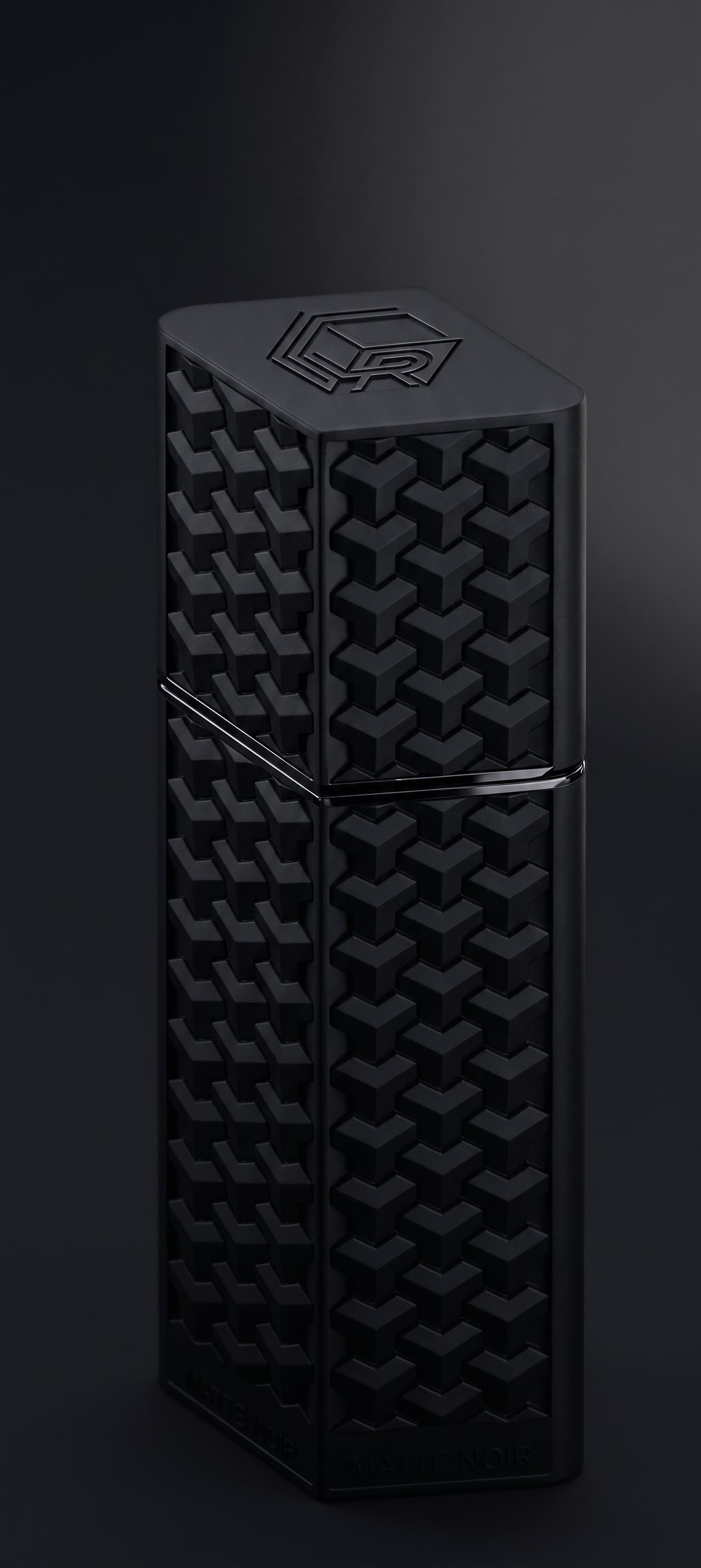 Кофр для духов LAKREY в фактуре под Goyard - вид спереди